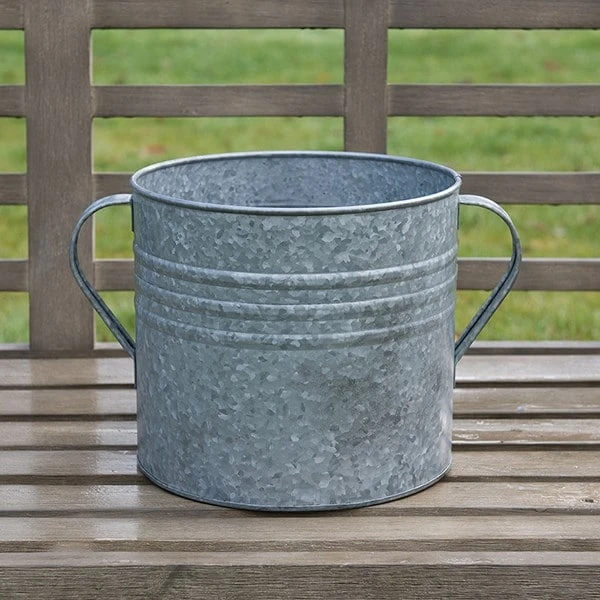 Galvanised Planter With Handles 4 Galvanised Planter With Handles - Image 2
