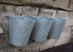 Galvanised Wall Planters - Set Of 3 15 Galvanised Wall Planters - Set Of 3 -Feathered Garden pr2000027861 card7 lg
