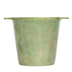 Cast Aluminium Pot Cover With Verdigris Patina -Feathered Garden pr2000031480 card4 lg