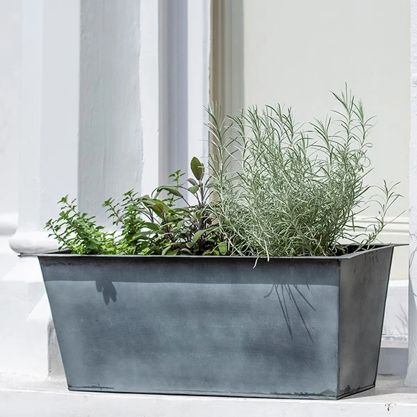 Plant Trough - Aged Zinc 4 Plant Trough - Aged Zinc - Image 2