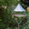 Bird Feeding Hut On Stake - Brushed Aluminium -Feathered Garden pr2000034007