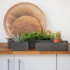 Zinc Wall Planters - Set Of 3 7 Zinc Wall Planters - Set Of 3 -Feathered Garden pr2000034019 card3 lg