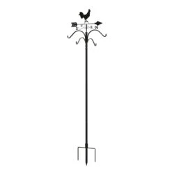 Rooster Double Weathervane Shepherd Hook