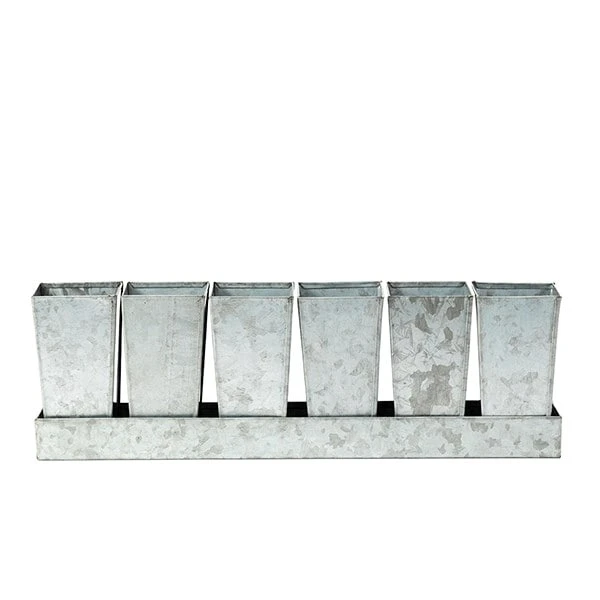 Galvanised Tray With 6 Tall Root Trainer Pods 5 Galvanised Tray With 6 Tall Root Trainer Pods - Image 3