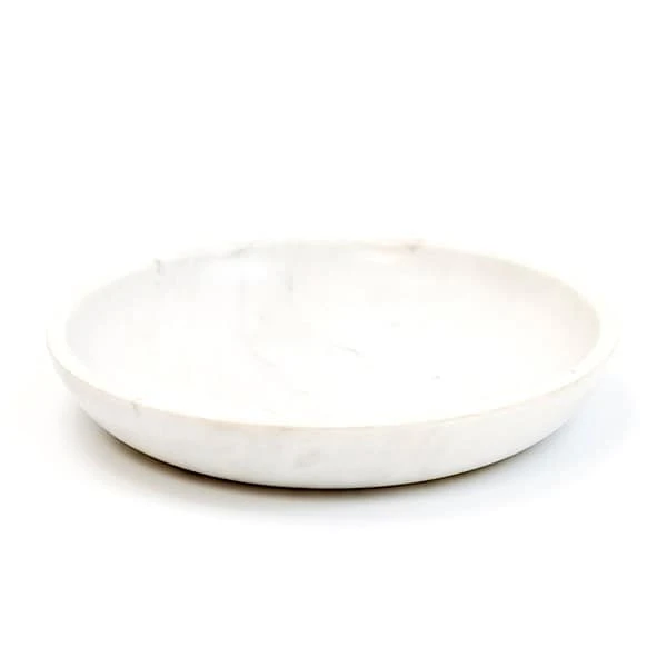 Turned White Marble Bird Bowl 10 Turned White Marble Bird Bowl - Image 8