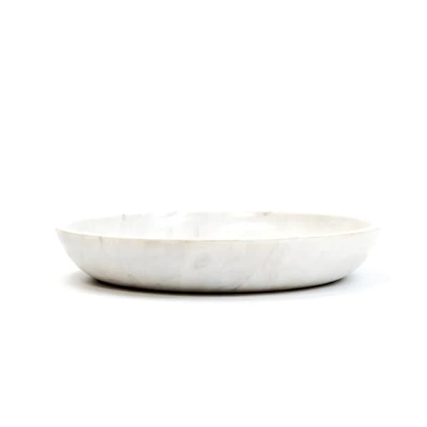 Turned White Marble Bird Bowl 11 Turned White Marble Bird Bowl - Image 9