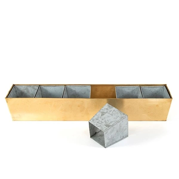 Brass Windowsill Tray With 6 Grow Pods 6 Brass Windowsill Tray With 6 Grow Pods - Image 4