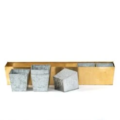 Brass Windowsill Tray With 6 Grow Pods 17 Brass Windowsill Tray With 6 Grow Pods -Feathered Garden pr2000037506 card8 lg