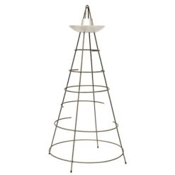 Sweet Pea Obelisk With Bird Bowl - Crocus Green 7 Sweet Pea Obelisk With Bird Bowl - Crocus Green -Feathered Garden pr2000037556 card3 lg