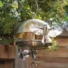 Brushed Brass Hanging Bird Feeding Dome 2 Brushed Brass Hanging Bird Feeding Dome -Feathered Garden pr2000040684