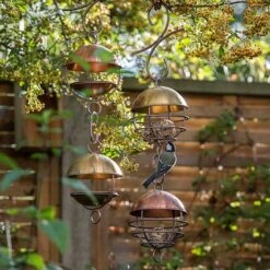 Brushed Copper Satellite Bird Seed Feeder 11 Brushed Copper Satellite Bird Seed Feeder -Feathered Garden pr2000040690 card3 lg