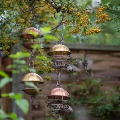 Brushed Copper Satellite Bird Seed Feeder 13 Brushed Copper Satellite Bird Seed Feeder -Feathered Garden pr2000040690 card5 lg