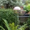 Brushed Copper Stake Bird Feeding Dome -Feathered Garden pr2000040692
