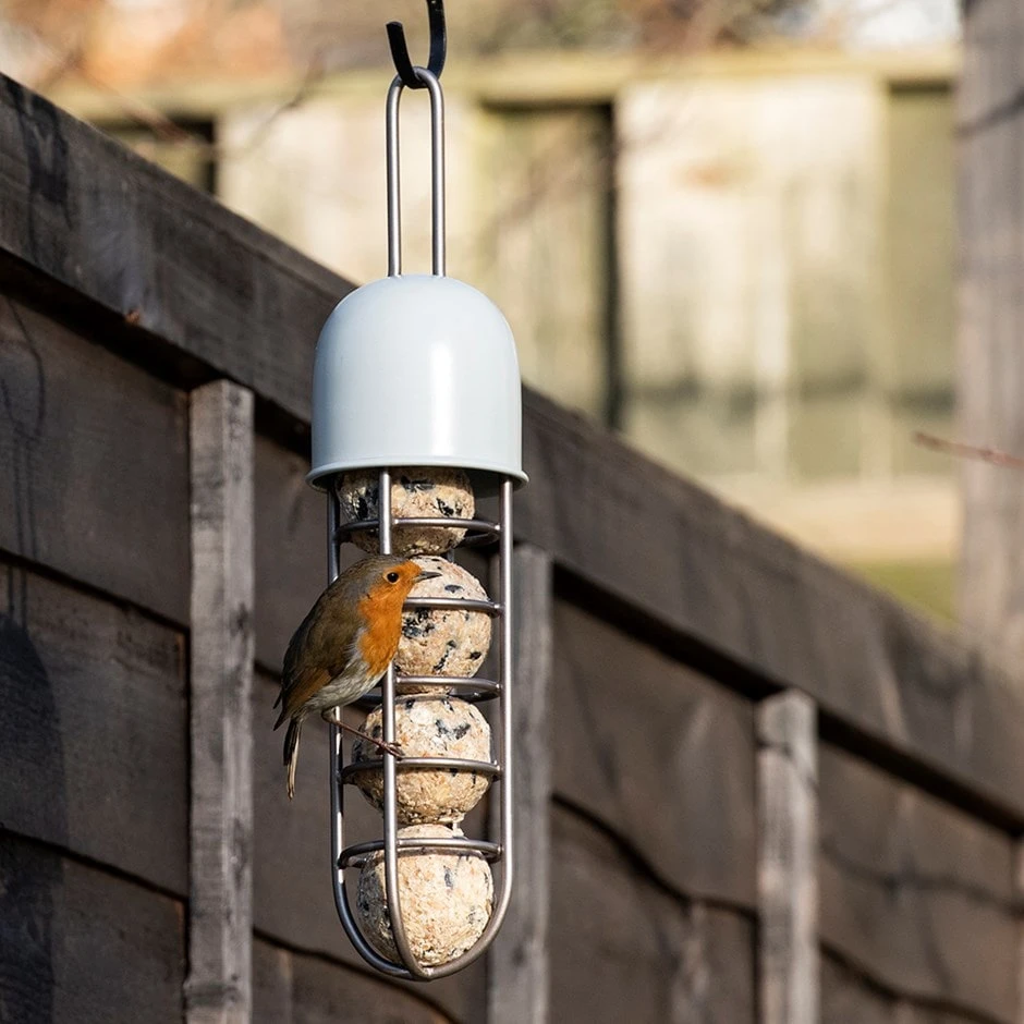 Tree Hanging Fat Ball Feeder - Putty 3 Tree Hanging Fat Ball Feeder - Putty