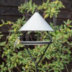 Bird Feeding Hut On Stake - Putty Grey 8 Bird Feeding Hut On Stake - Putty Grey -Feathered Garden pr2000041725 card3 lg