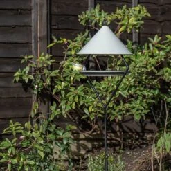 Bird Feeding Hut On Stake - Putty Grey 9 Bird Feeding Hut On Stake - Putty Grey -Feathered Garden pr2000041725 card4 lg