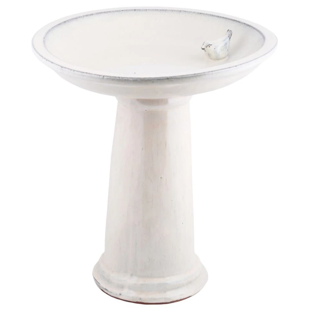Ceramic Bird Bath On Pedestal 4 Ceramic Bird Bath On Pedestal - Image 2