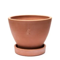 Terracotta Herb Pot And Saucer - Small 8 Terracotta Herb Pot And Saucer - Small -Feathered Garden pr2000046524 card3 lg