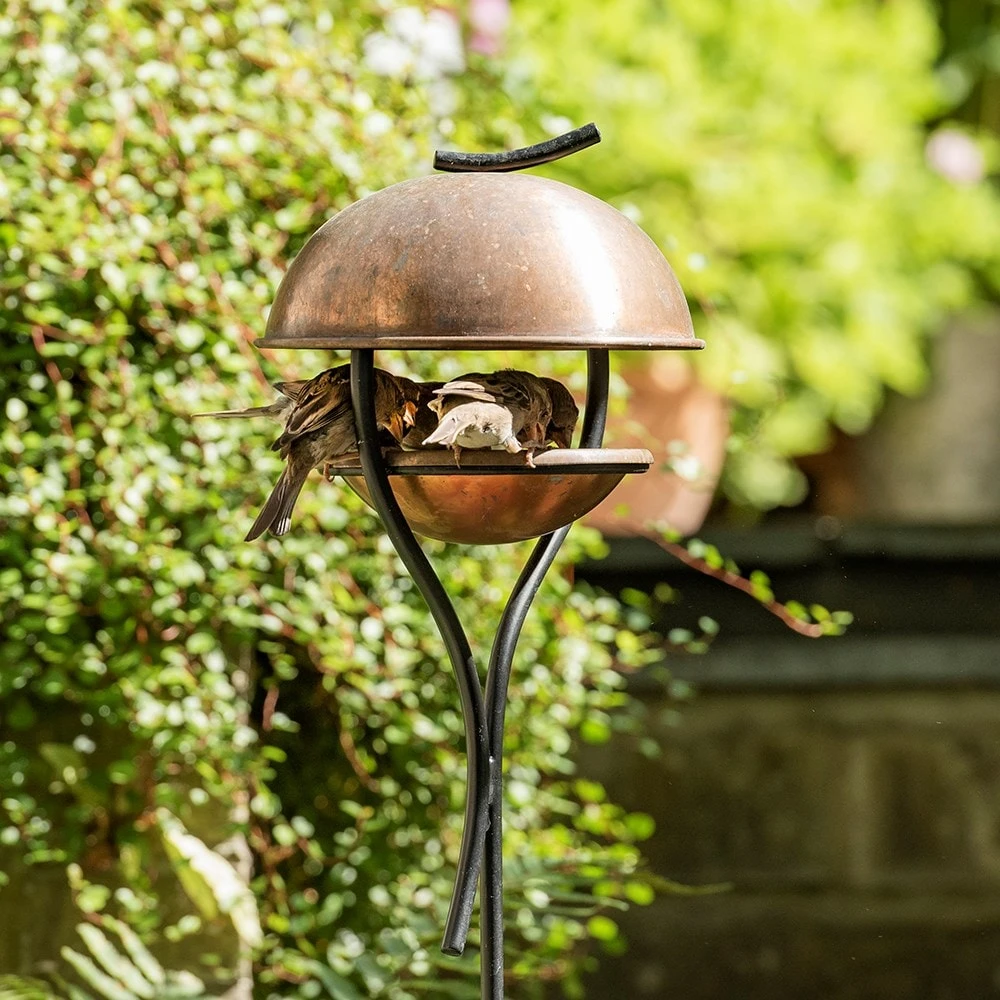 Stake Bird Feeder - Copper 4 Stake Bird Feeder - Copper - Image 2