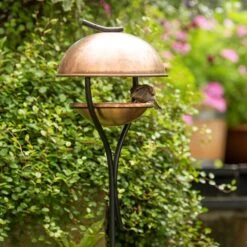 Stake Bird Feeder - Copper 10 Stake Bird Feeder - Copper -Feathered Garden pr2000046886 card4 lg